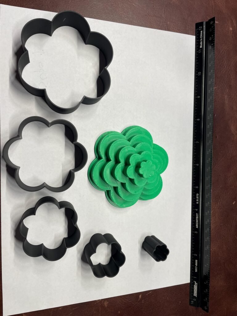 Graduated cookie cutter set, flower shape.