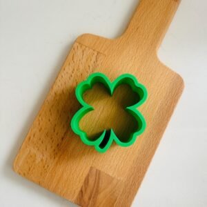 4-Leaf Clover Cookie Cutter - Green - 3” - 1” Depth