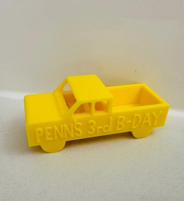 Personalized Toy Truck Cupcake Topper or Party Favor For Kids Birthday - 1” by 2” x 1”