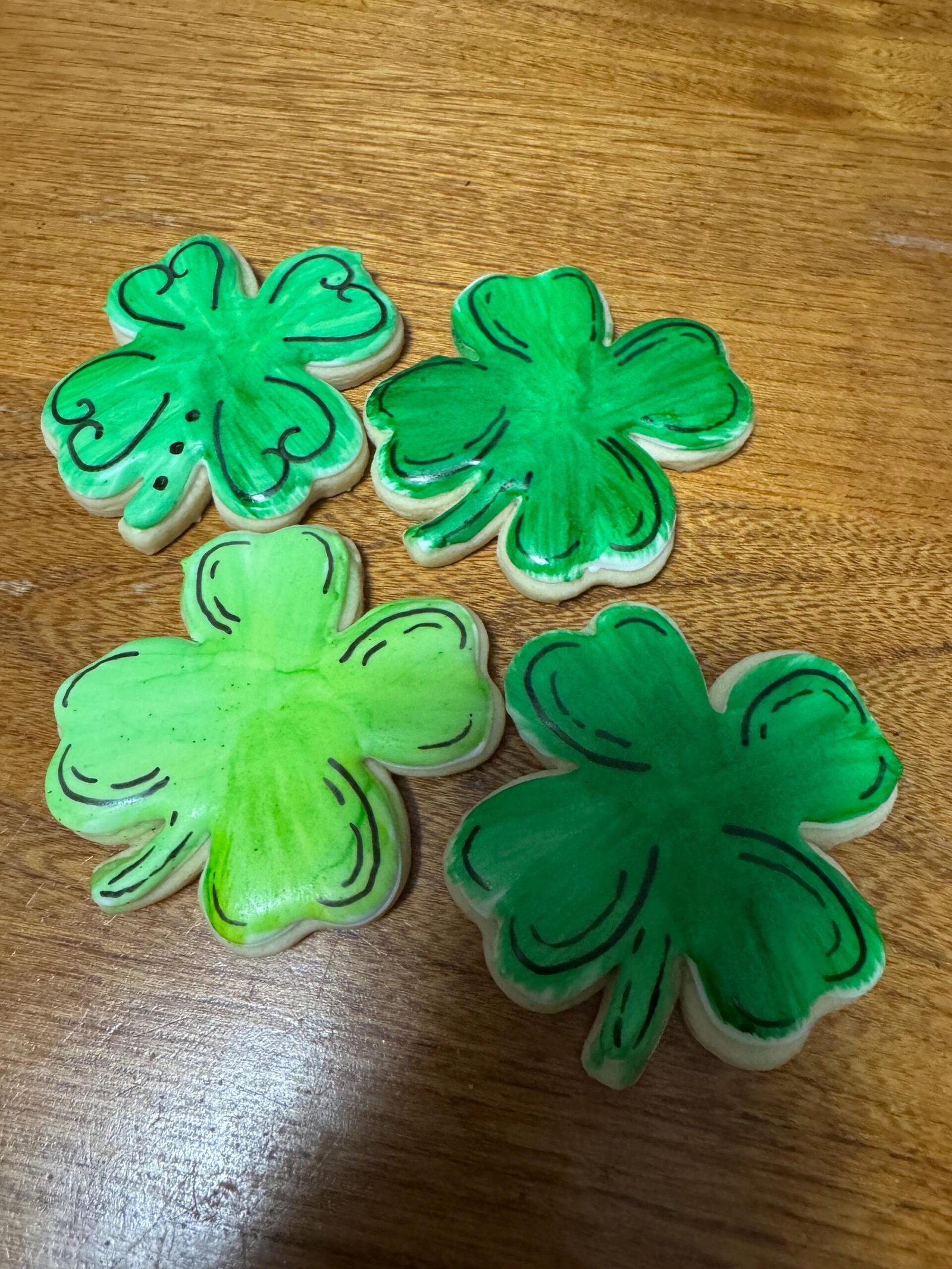 4-Leaf Clover Cookie Cutter - Green - 3” - 1” Depth - Image 2