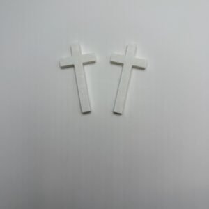 5pcs - Cross Bead for Necklace - PLA Plastic - Kids Craft Bead - 2.5”x1”x.25”