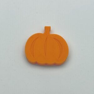 5pcs - Orange Pumpkin Bead - Center Piece - Fall Craft Idea For Children and Adults - 1.125" x 1.25" x .25" - .125" Thru Hole