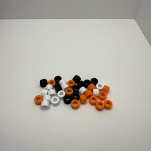 150pcs - Fall and Halloween Beeds - 50x Orange, 50x Black, 50x White - Great For Fall Crafts and Halloween Bracelets and Necklaces!