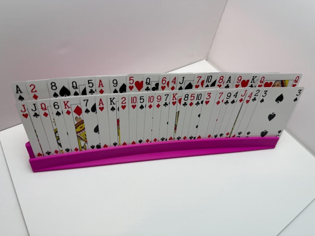 Magenta, two tiered card holders.