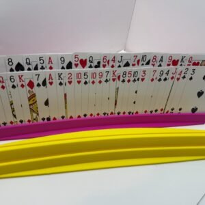 PLAYCARD HOLDER - Over 40+ card capacity.  Hands free card playing with fun colors!