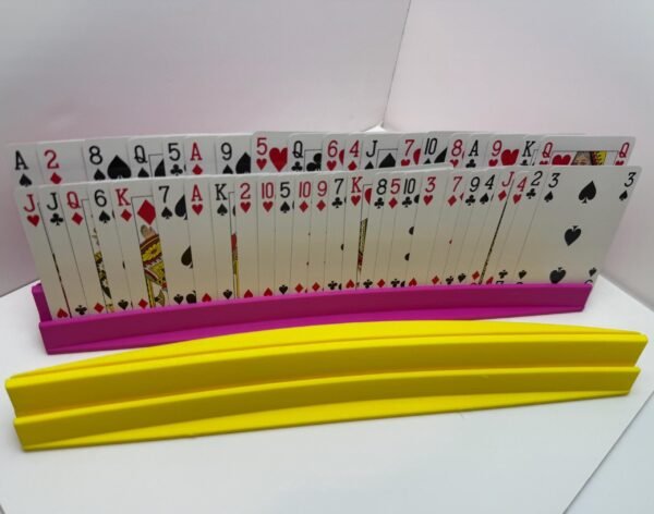 PLAYCARD HOLDER - Over 40+ card capacity.  Hands free card playing with fun colors!
