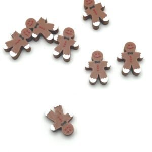 50pcs - Colorful Gingerbread Man - necklace and Bracelet Beads - Kids Crafts