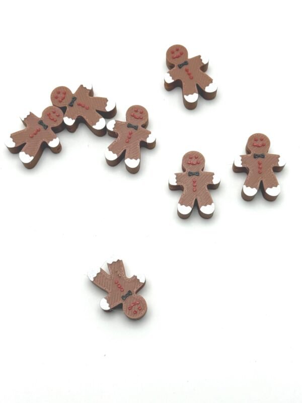50pcs - Colorful Gingerbread Man - necklace and Bracelet Beads - Kids Crafts