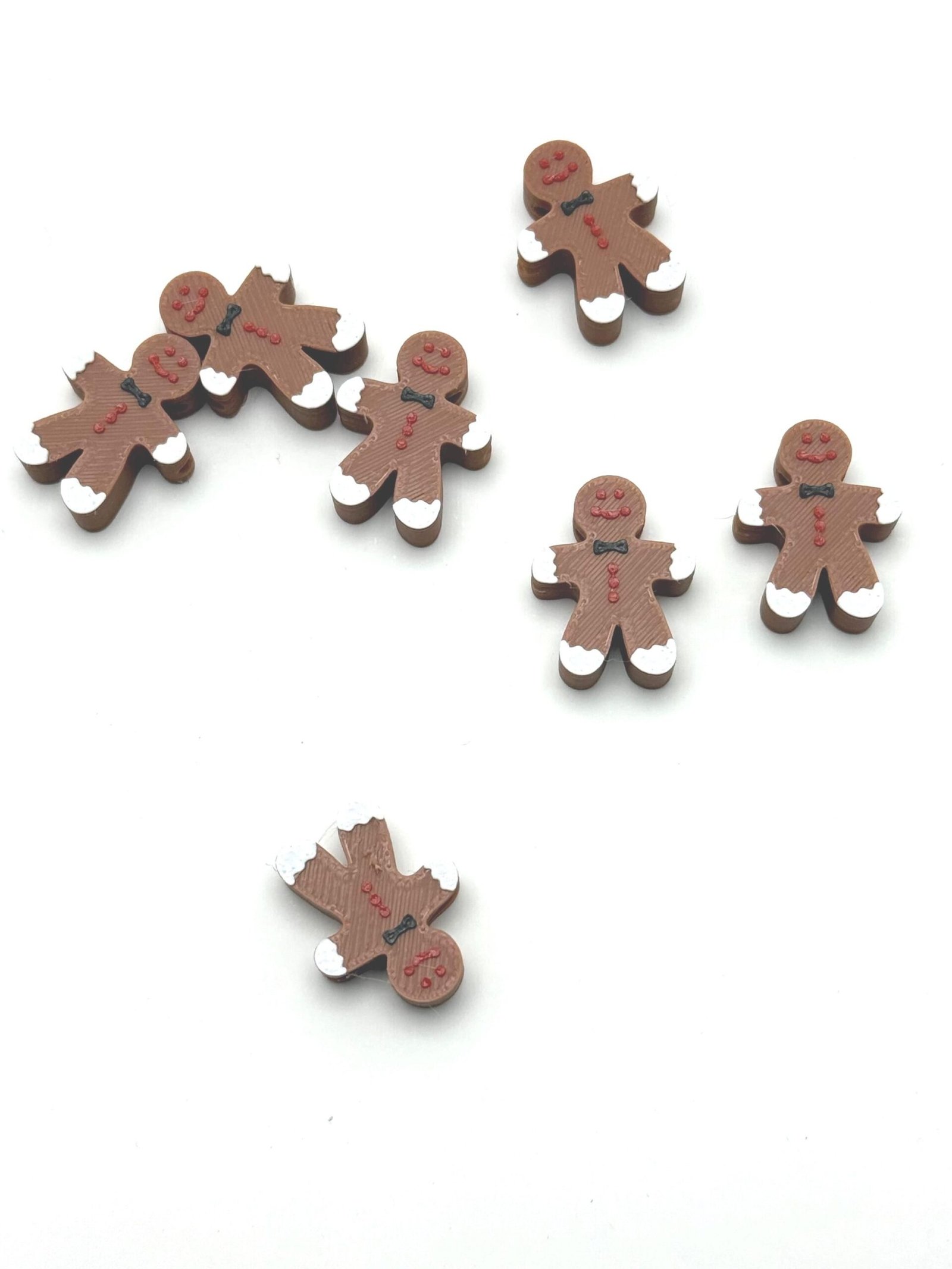 50pcs - Colorful Gingerbread Man - necklace and Bracelet Beads - Kids Crafts