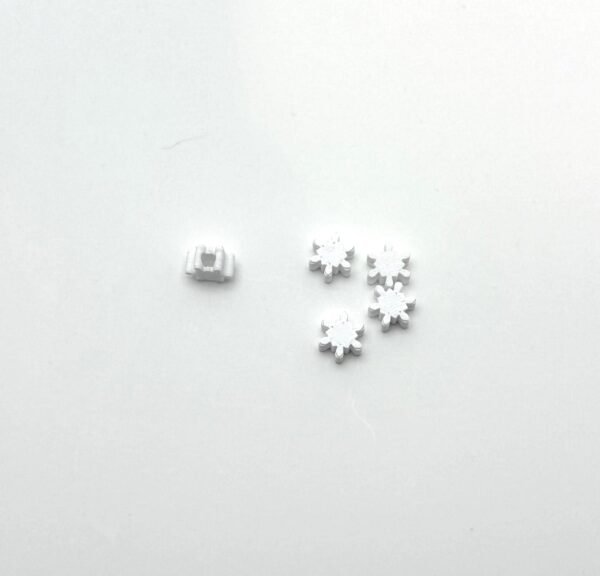 50pcs - Snowflake Bead Type 2- necklace and Bracelet Beads - Kids Crafts