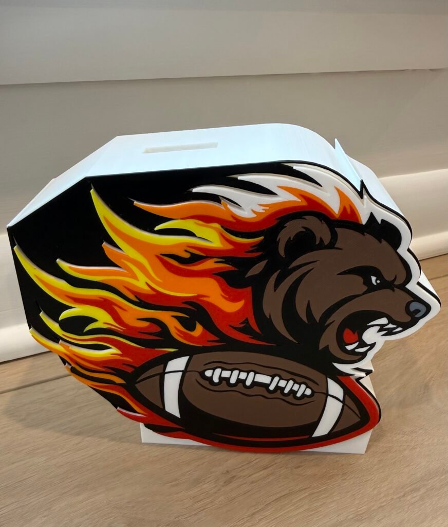 Bear, Football Flame Bank